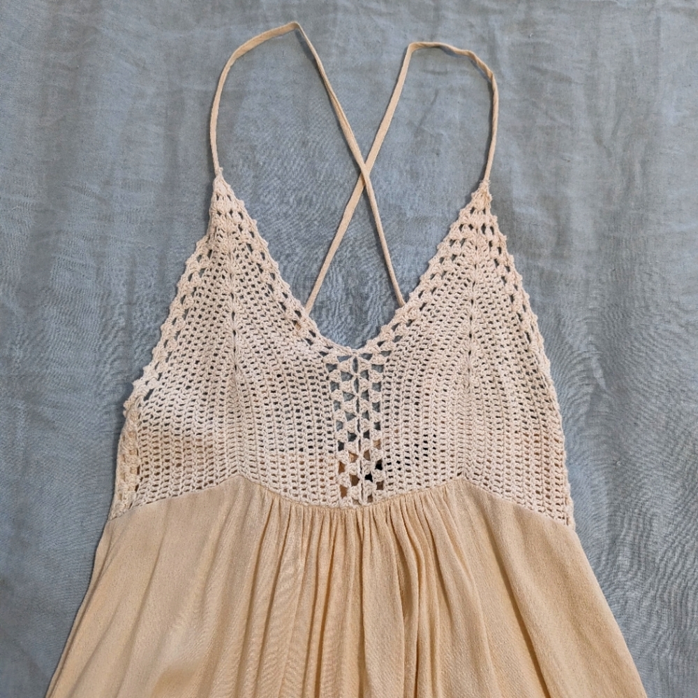 Crochet Top Maxi Dress. Size S.